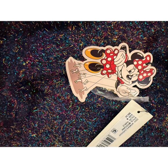 Disney For Macy's Women's Fuzzy Minnie Majorette Cardigan Multicolor Medium NWT - Picture 7 of 8